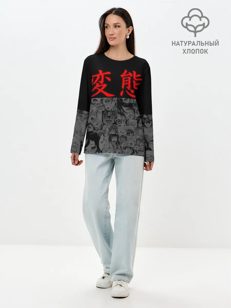 Лонгслив женский. Хлопок / Японская анимация