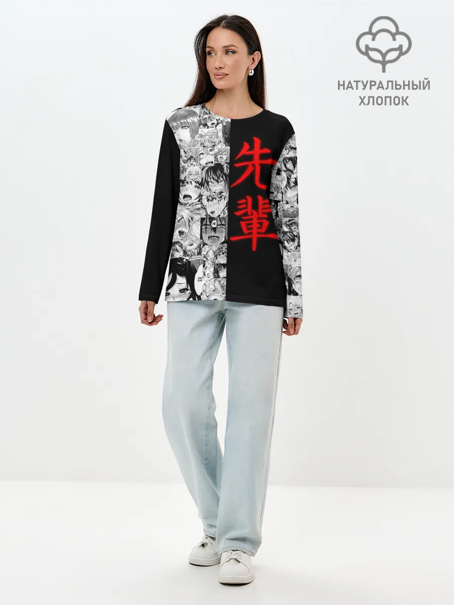 Лонгслив женский. Хлопок / SENPAI