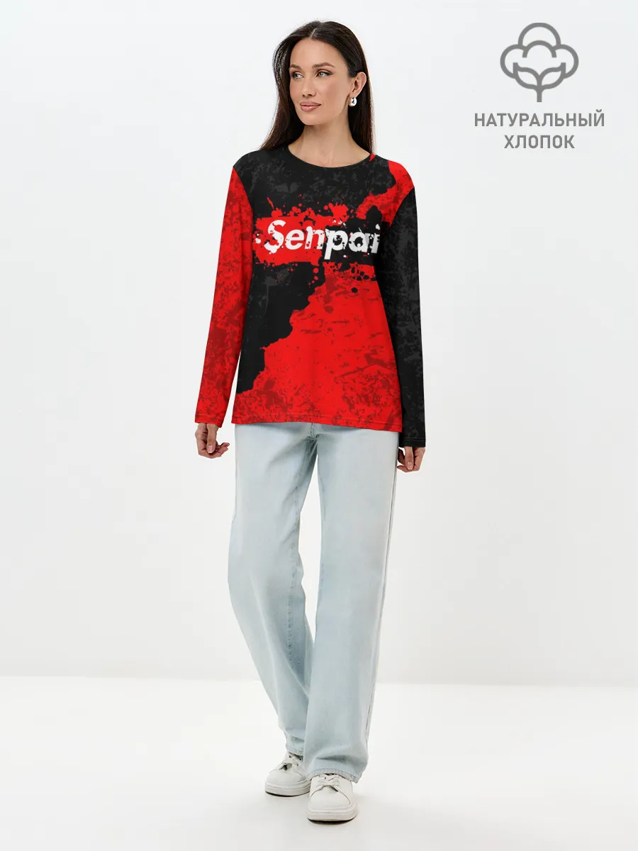 Лонгслив женский. Хлопок / SENPAI