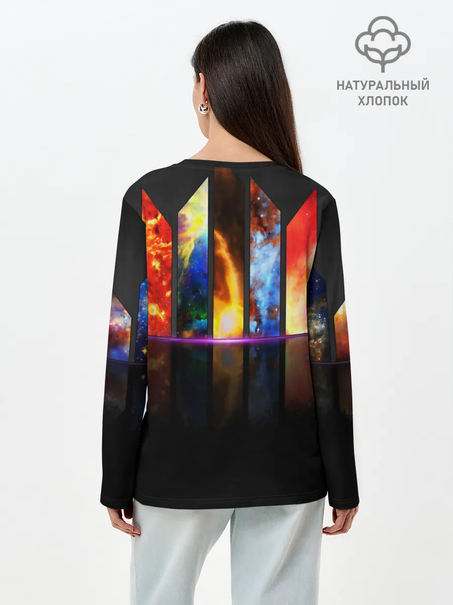 Лонгслив женский. Хлопок / GALAXY