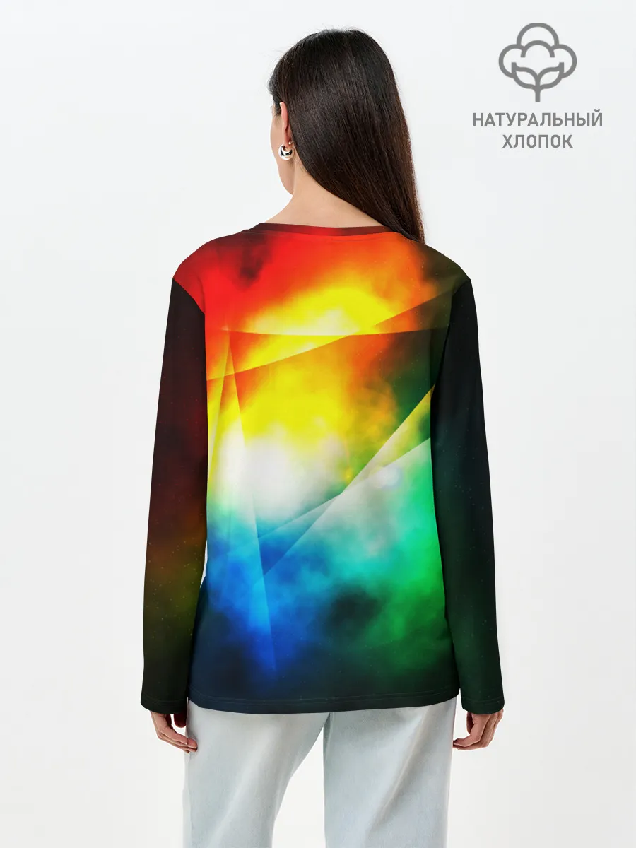 Лонгслив женский. Хлопок / КРАСКИ КОСМОСА