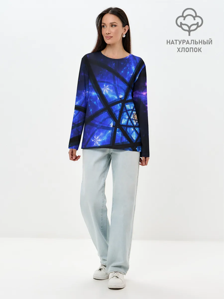 Лонгслив женский. Хлопок / SPACE PSY