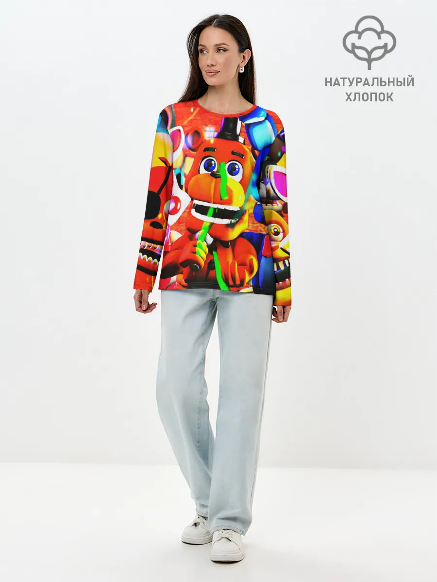 Лонгслив женский. Хлопок / FIVE NIGHTS AT FREDDYS