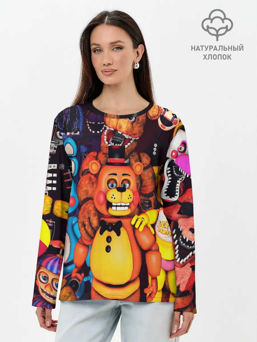 Лонгслив женский. Хлопок / FIVE NIGHTS AT FREDDYS