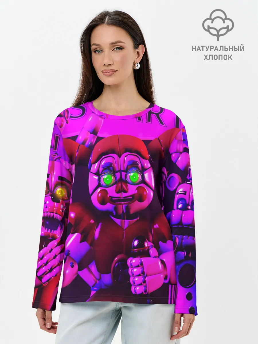 Лонгслив женский. Хлопок / FIVE NIGHTS AT FREDDYS