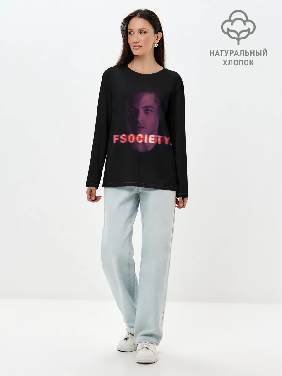 Лонгслив женский. Хлопок / Мистер Робот