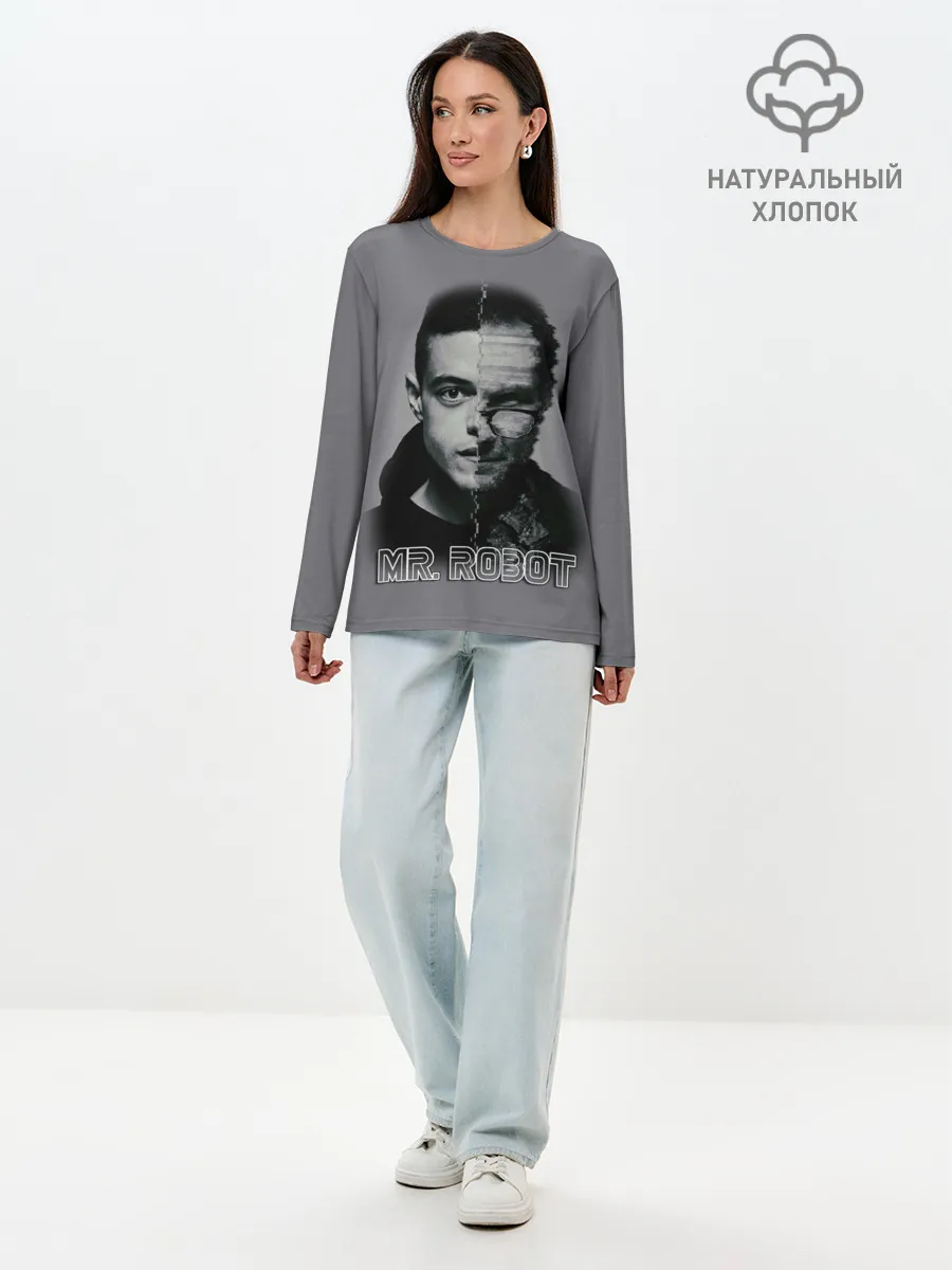 Лонгслив женский. Хлопок / Мистер Робот