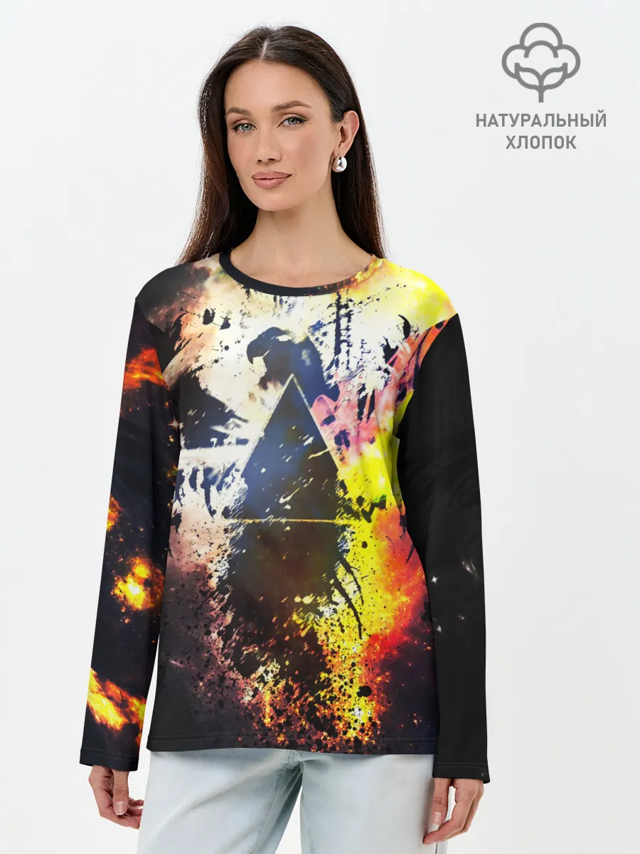 Лонгслив женский. Хлопок / PINK FLOYD
