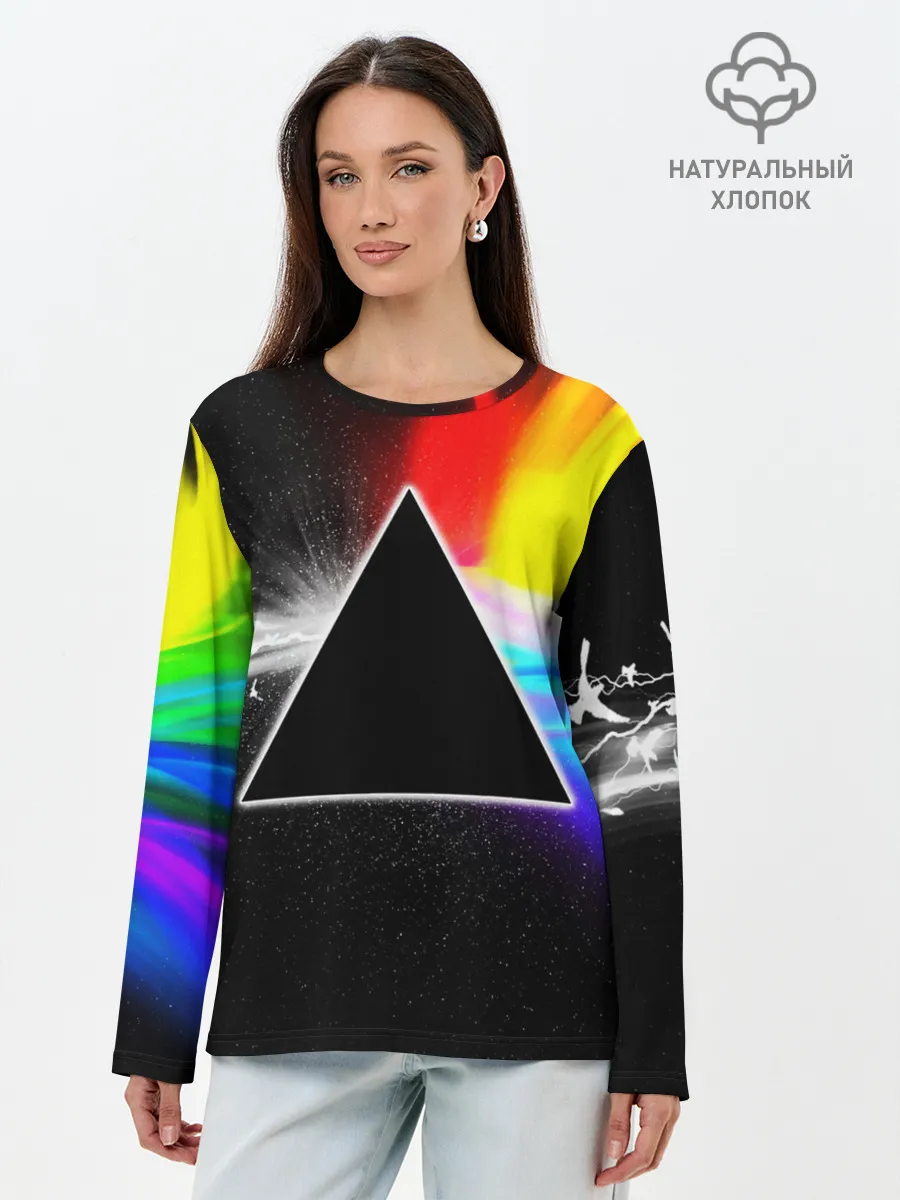 Лонгслив женский. Хлопок / PINK FLOYD