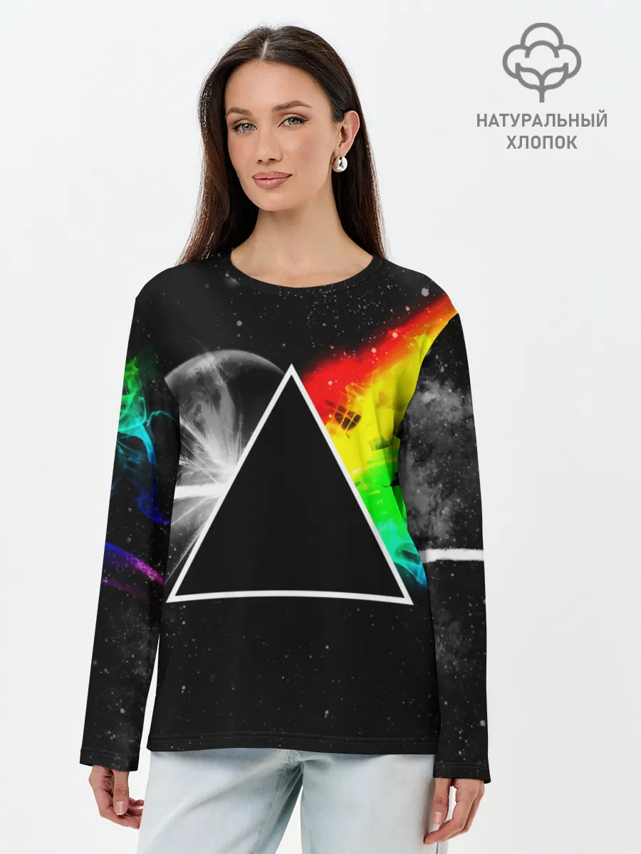 Лонгслив женский. Хлопок / PINK FLOYD
