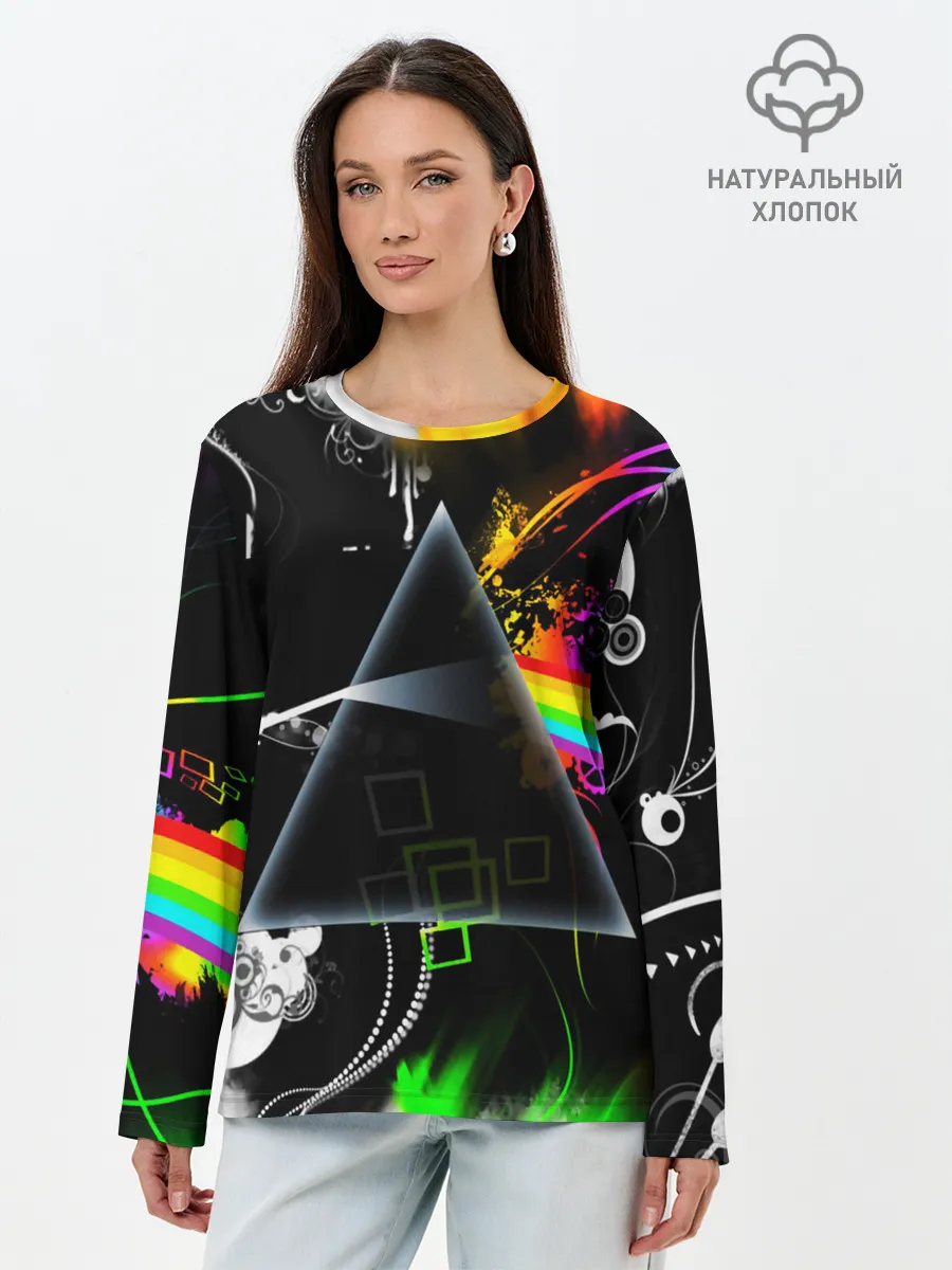 Лонгслив женский. Хлопок / PINK FLOYD