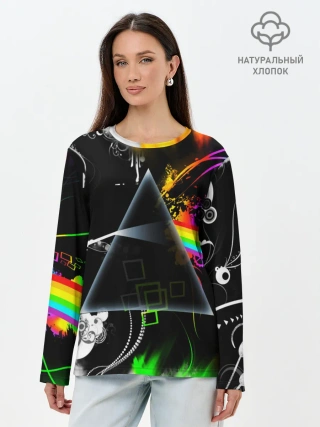 Лонгслив женский. Хлопок / PINK FLOYD