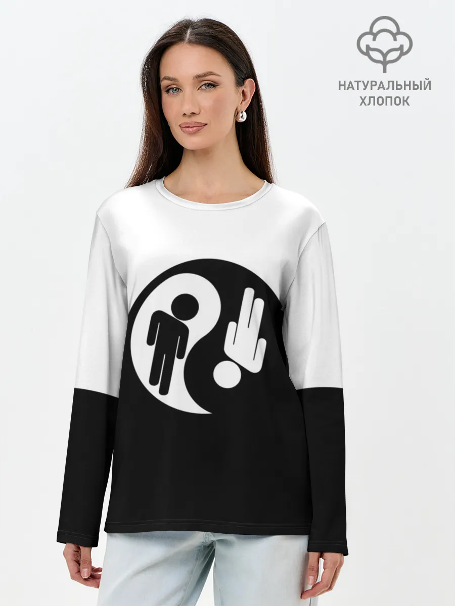 Лонгслив женский. Хлопок / billie eilish
