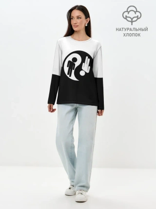 Лонгслив женский. Хлопок / billie eilish