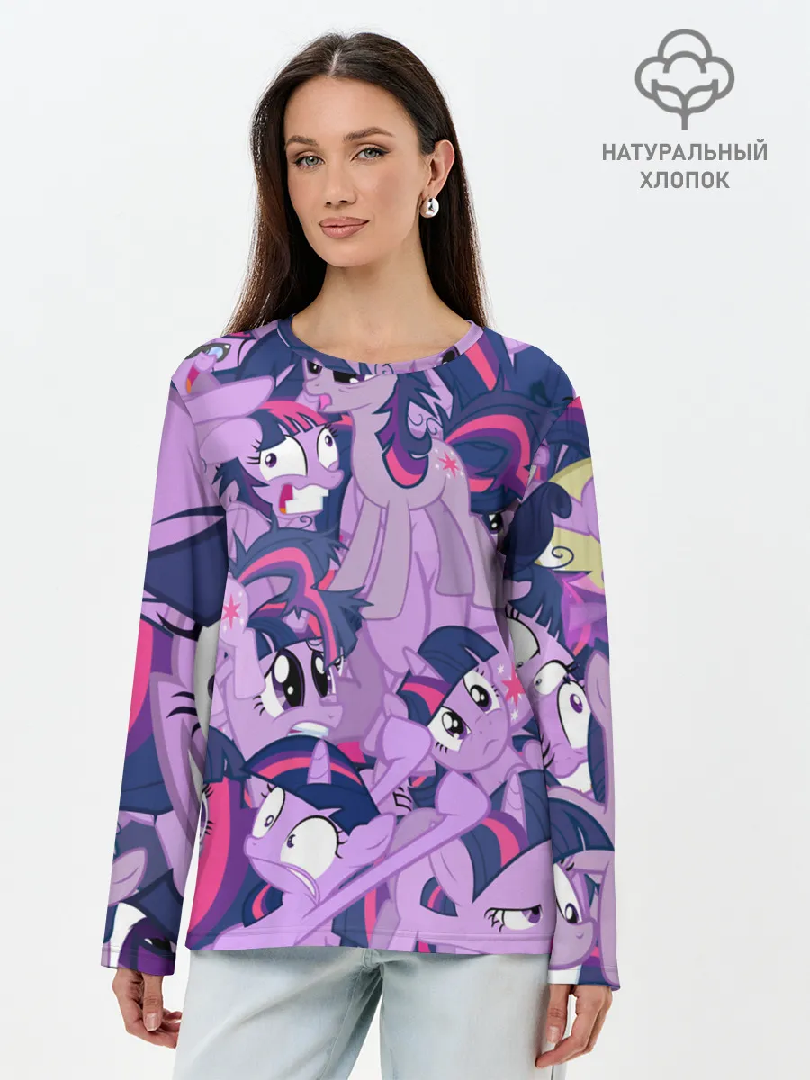Лонгслив женский. Хлопок / PATTERN PONY