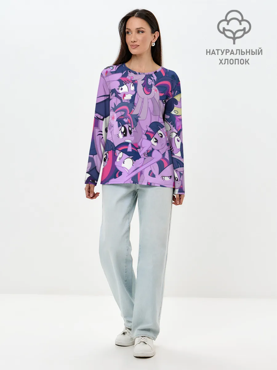 Лонгслив женский. Хлопок / PATTERN PONY