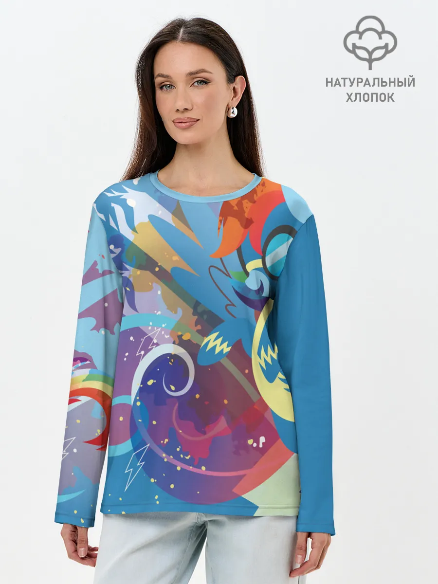 Лонгслив женский. Хлопок / My little Pony