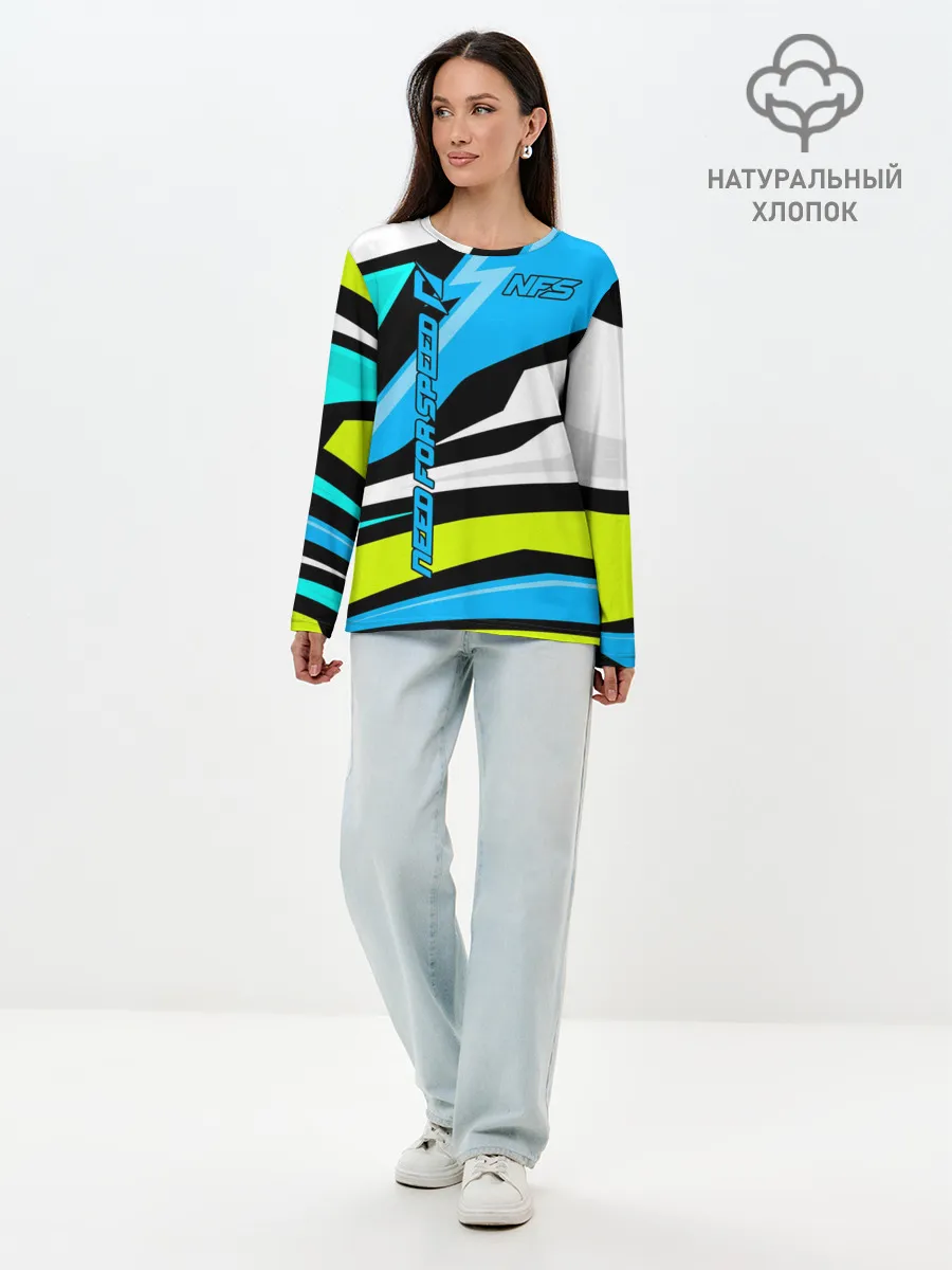 Лонгслив женский. Хлопок / Need for Speed