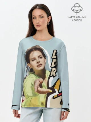 Лонгслив женский. Хлопок / LANA DEL RAY - NFR!
