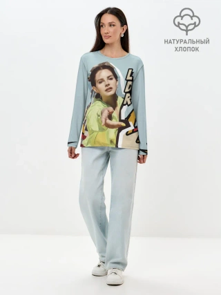 Лонгслив женский. Хлопок / LANA DEL RAY - NFR!