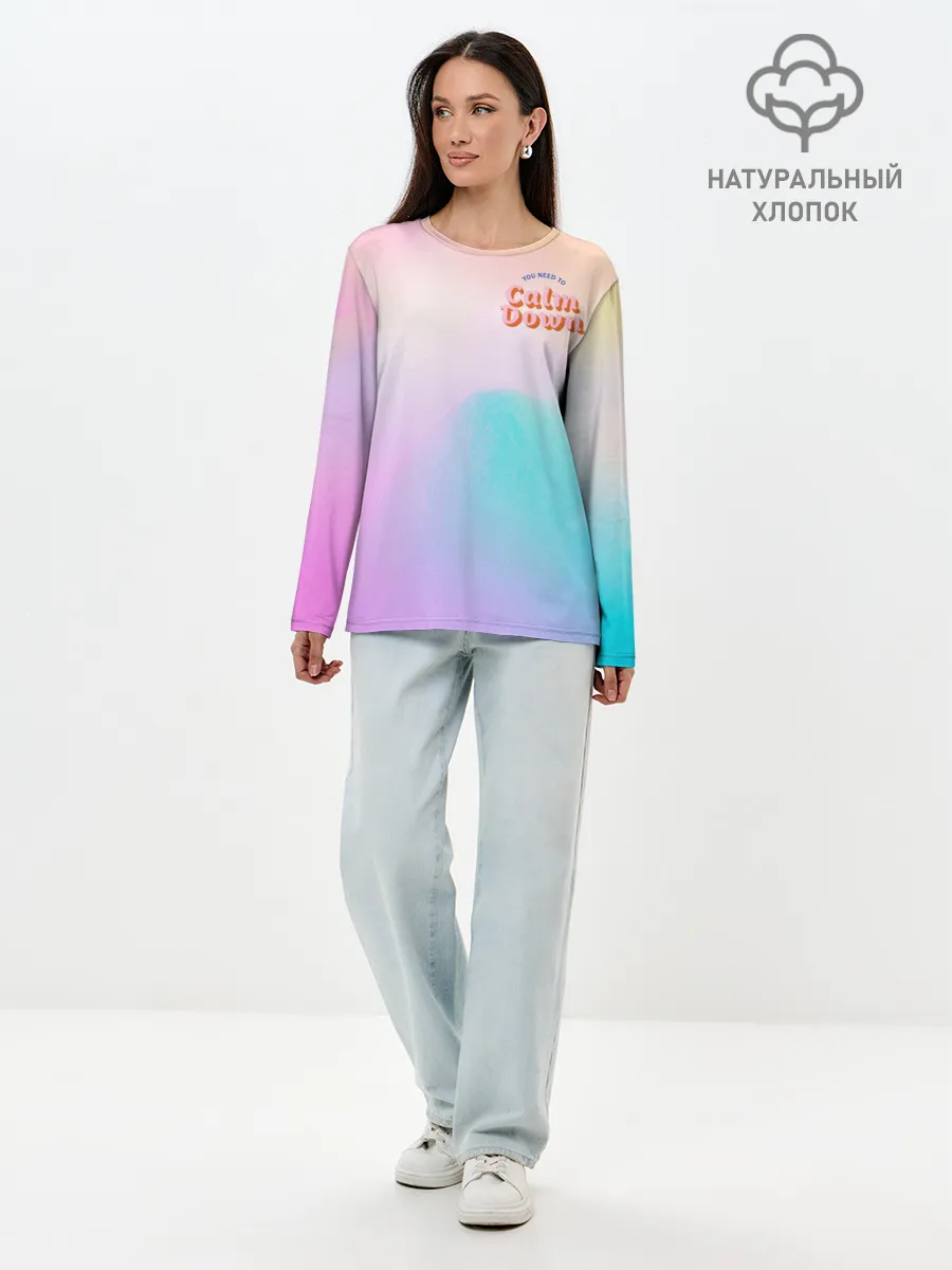 Лонгслив женский. Хлопок / Calm Down