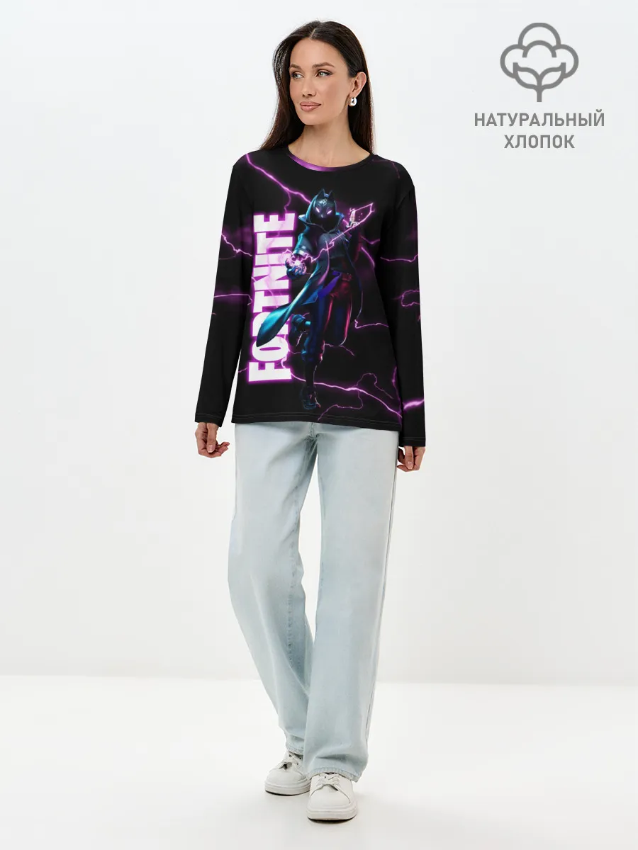 Лонгслив женский. Хлопок / ТАНУКИ FORTNITE