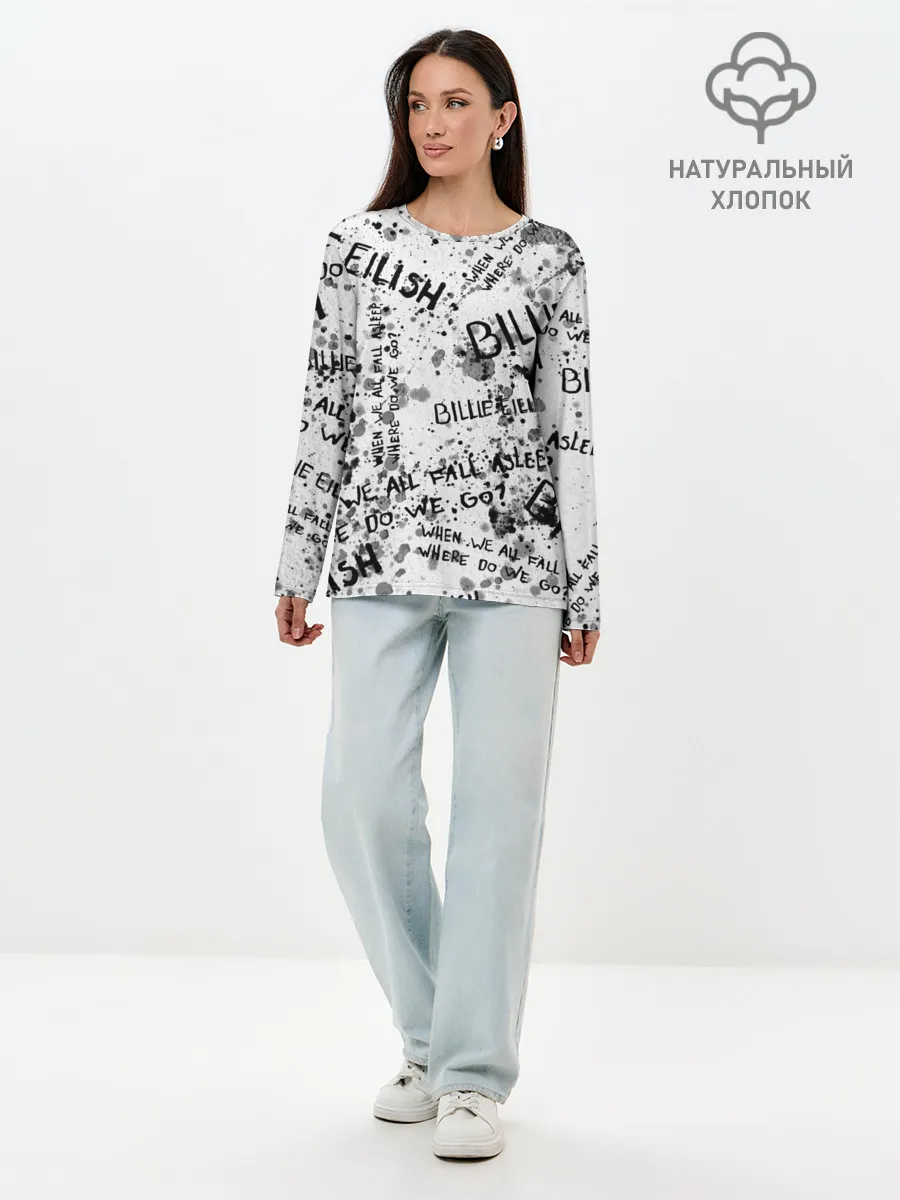 Лонгслив женский. Хлопок / BILLIE EILISH - Where Do We Go