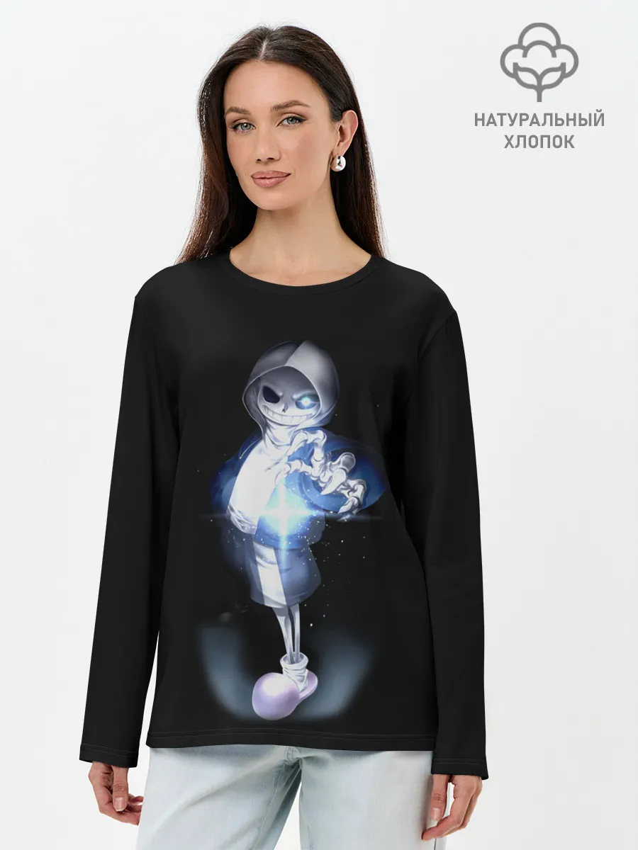 Лонгслив женский. Хлопок / Undertale