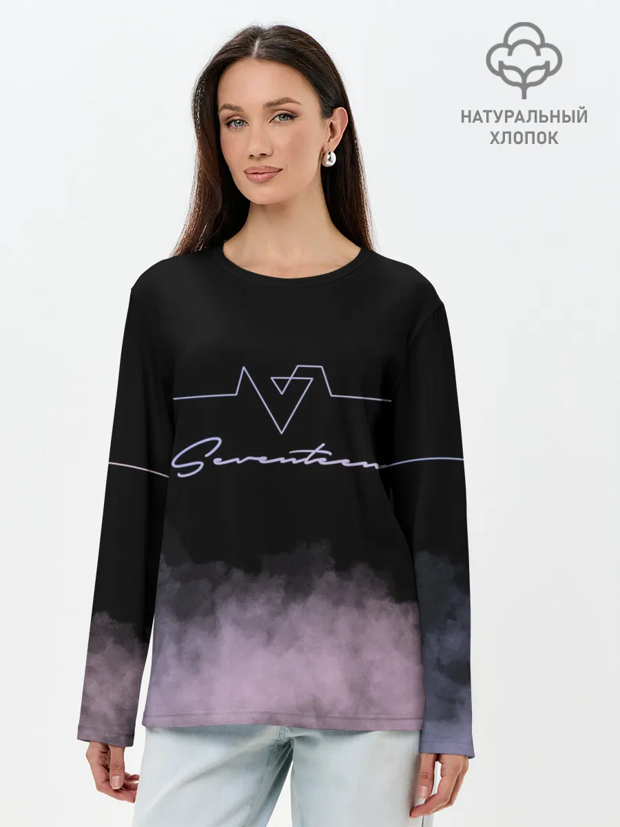 Лонгслив женский. Хлопок / SEVENTEEN
