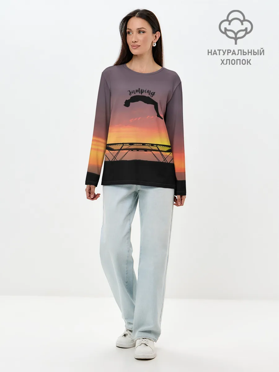 Лонгслив женский. Хлопок / Jumping
