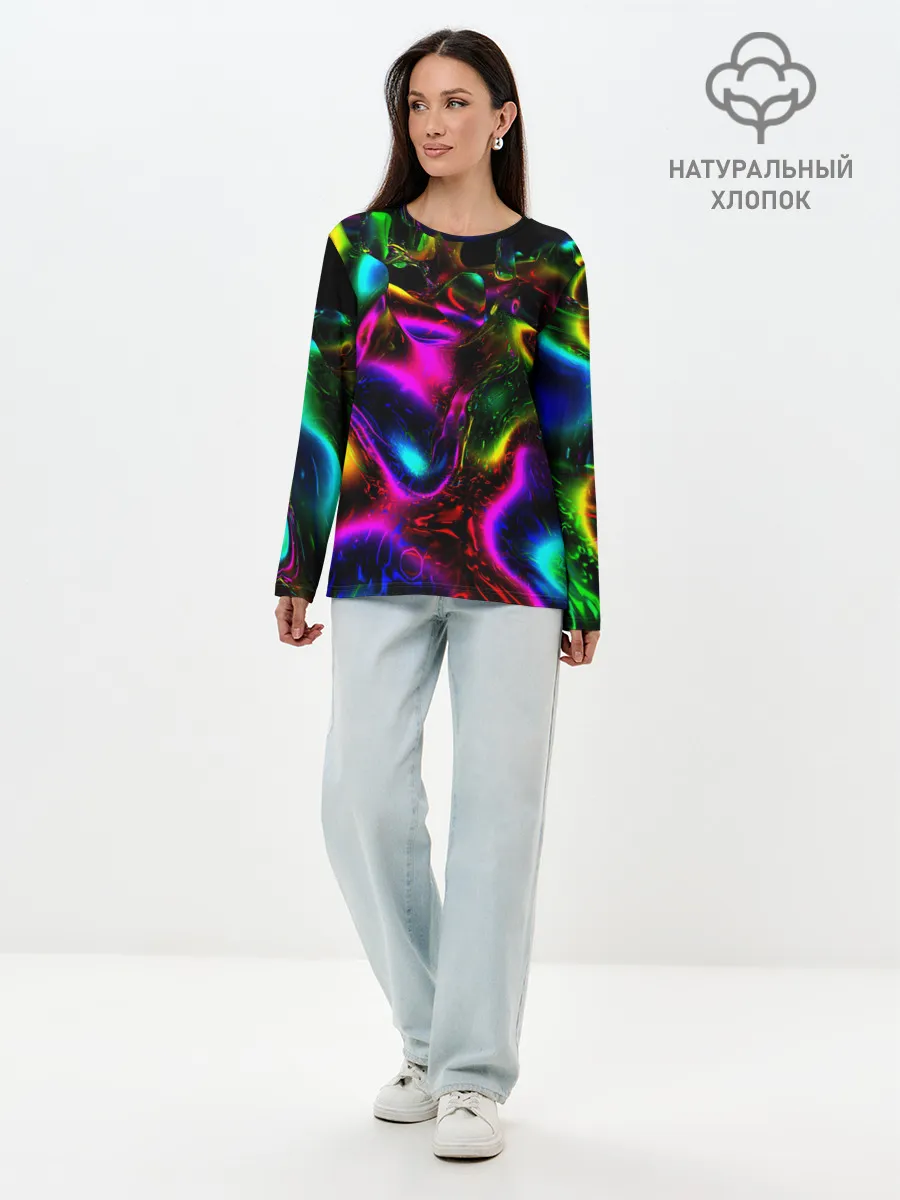 Лонгслив женский. Хлопок / В НЕОНЕ