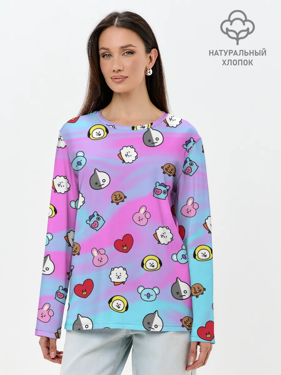 Лонгслив женский. Хлопок / BT21