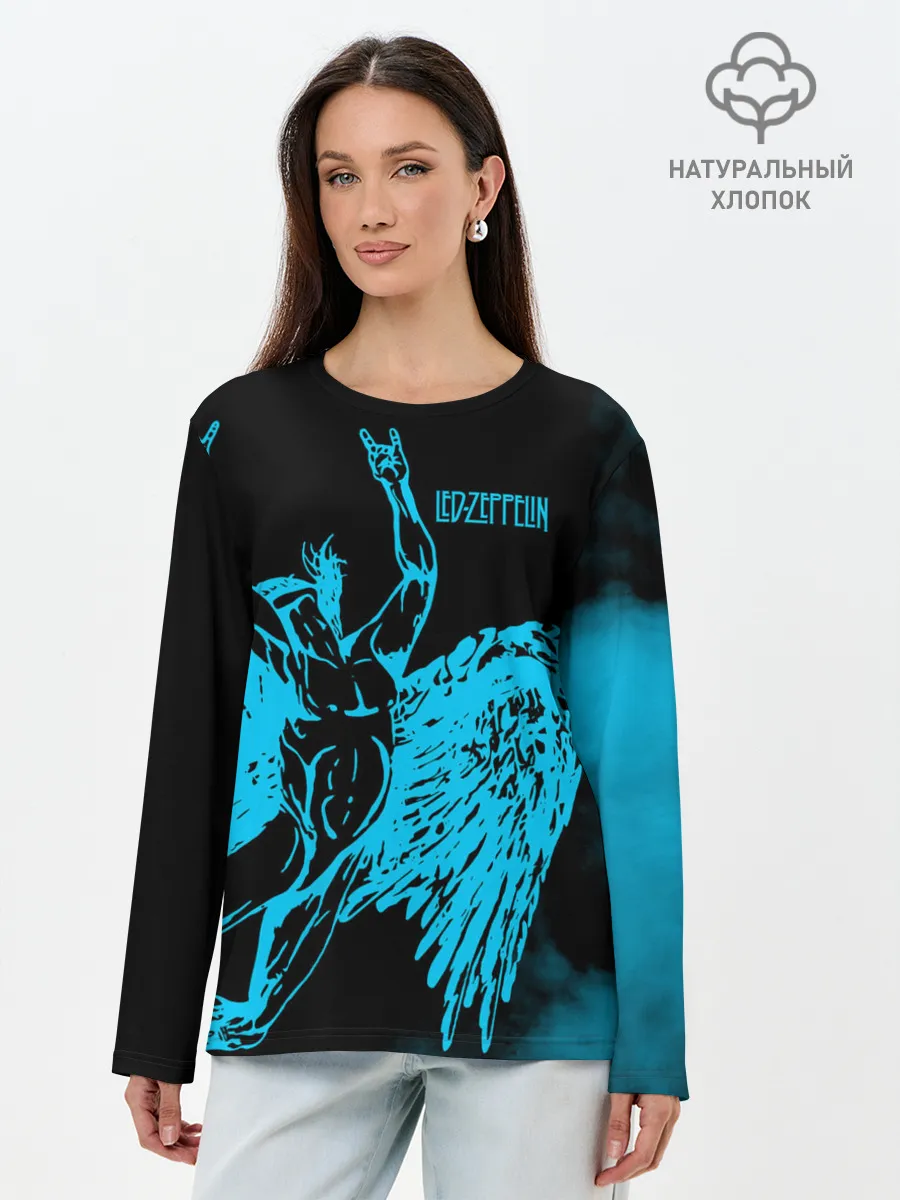 Лонгслив женский. Хлопок / Led Zeppelin
