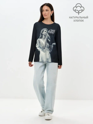 Лонгслив женский. Хлопок / Лана Дель Рей
