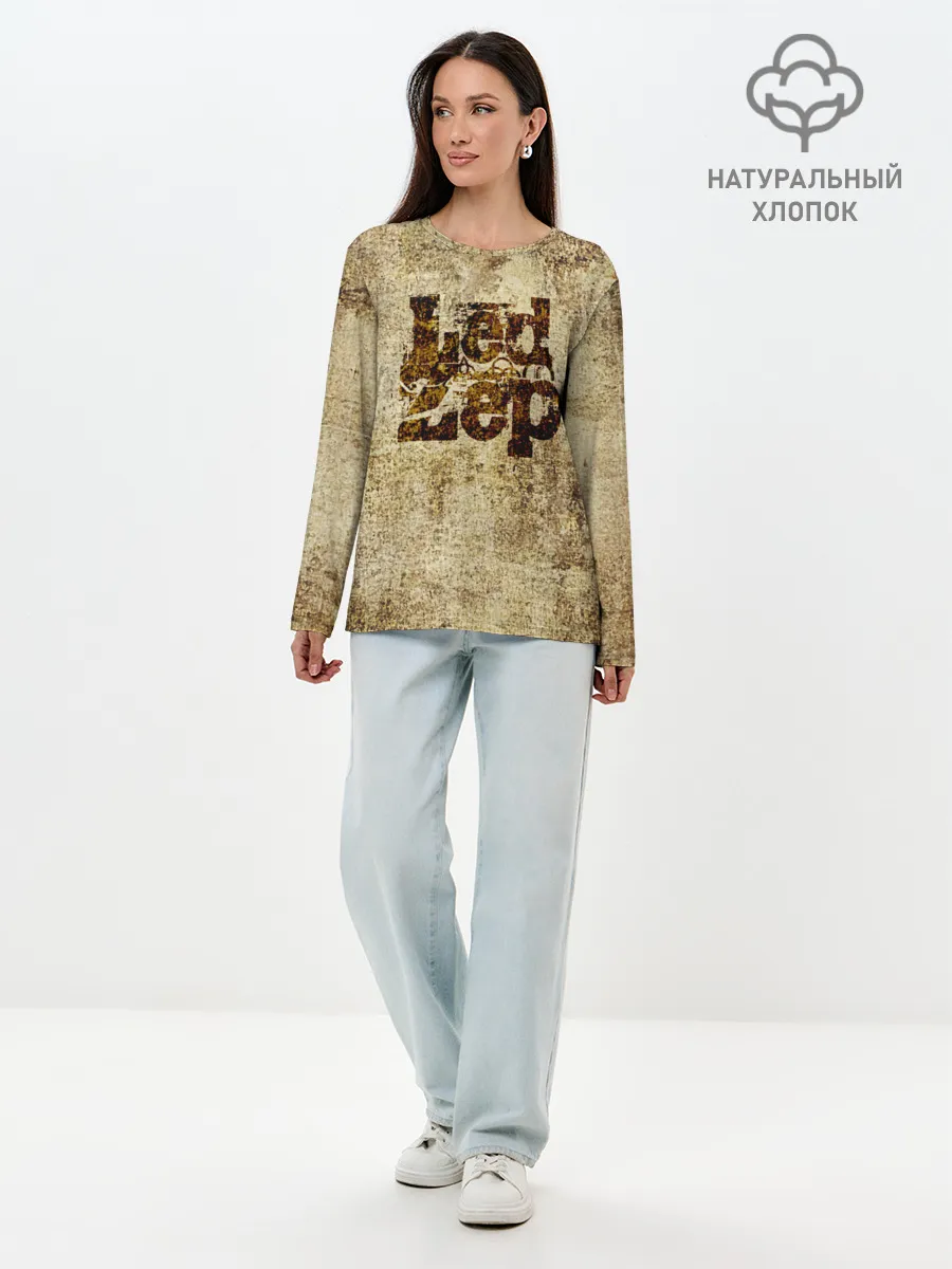 Лонгслив женский. Хлопок / Led Zeppelin