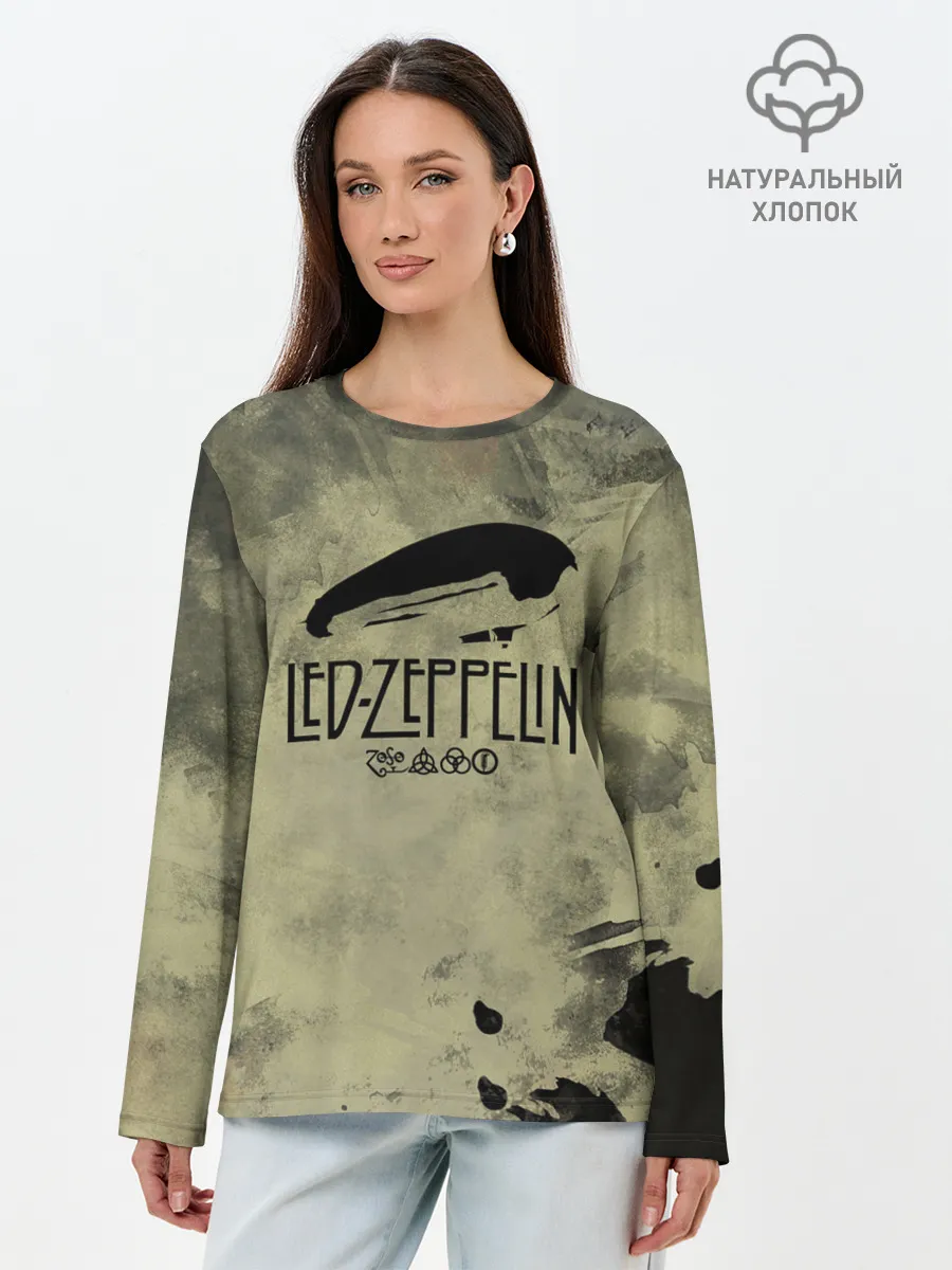 Лонгслив женский. Хлопок / Led Zeppelin