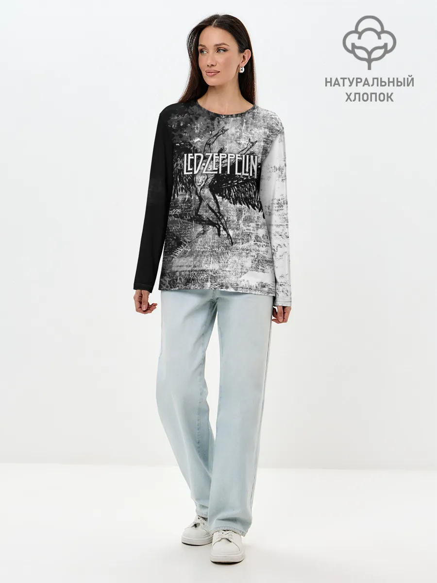 Лонгслив женский. Хлопок / Led Zeppelin