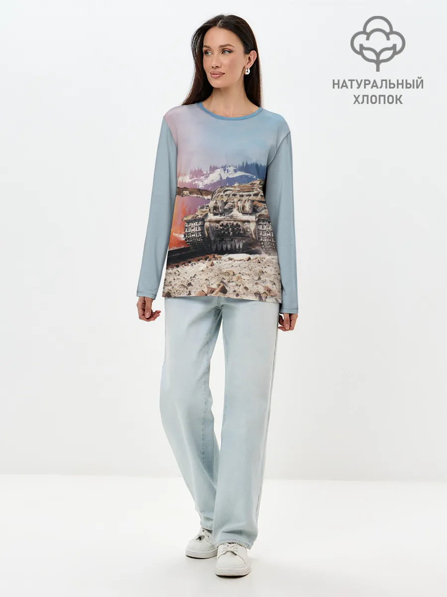 Лонгслив женский. Хлопок / ТАНК