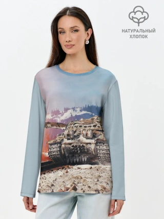 Лонгслив женский. Хлопок / ТАНК