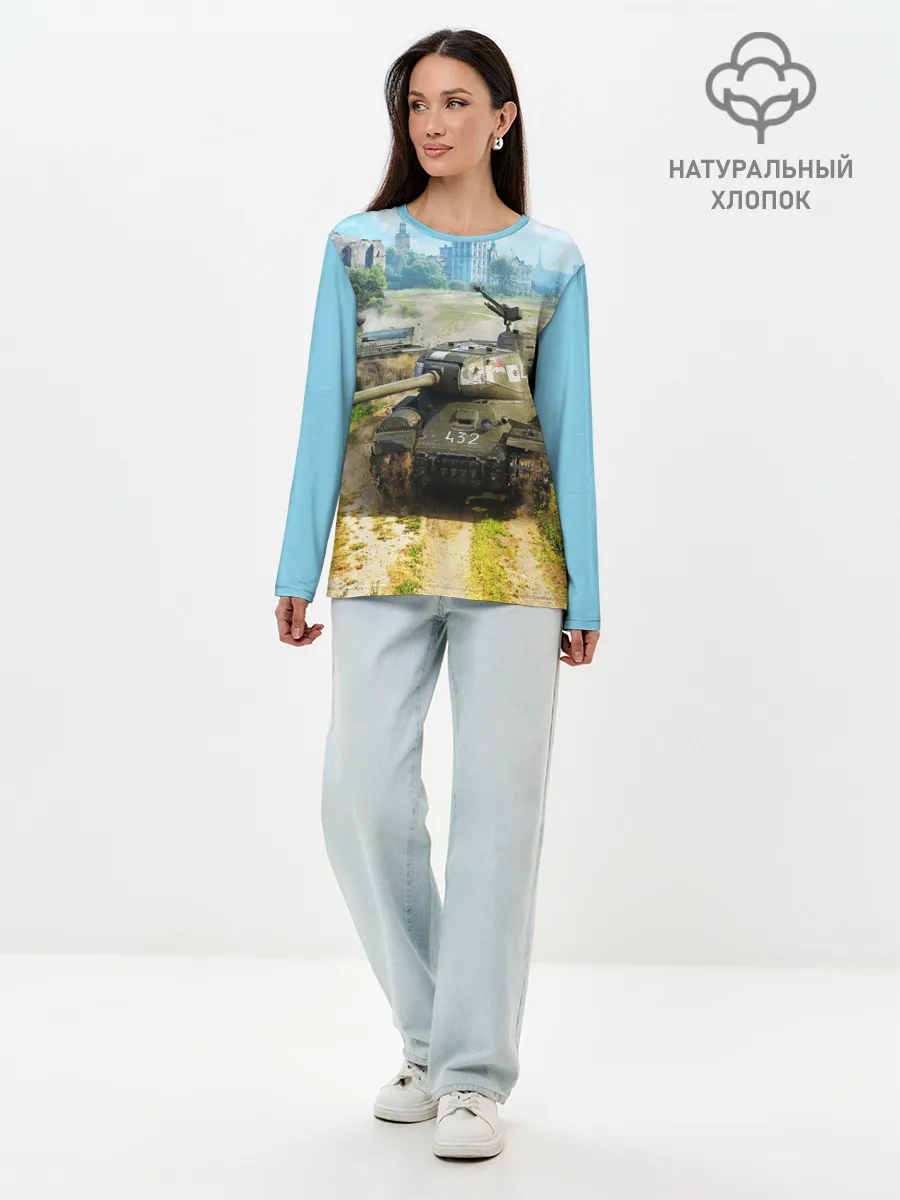 Лонгслив женский. Хлопок / ТАНКИ