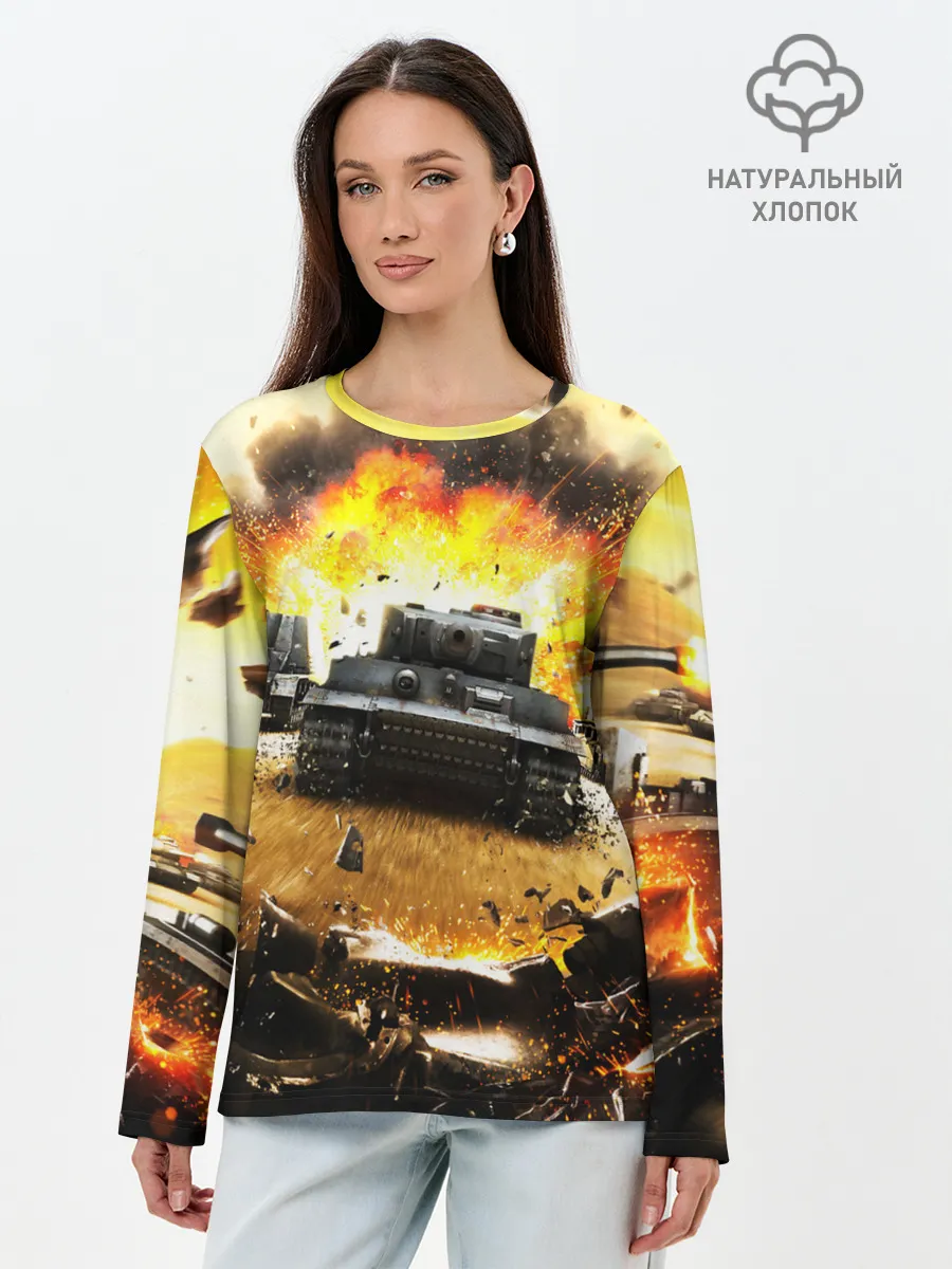 Лонгслив женский. Хлопок / ТАНКИ