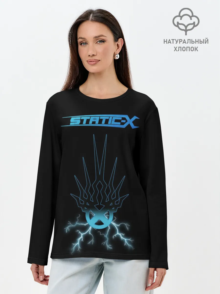 Лонгслив женский. Хлопок / Static-X