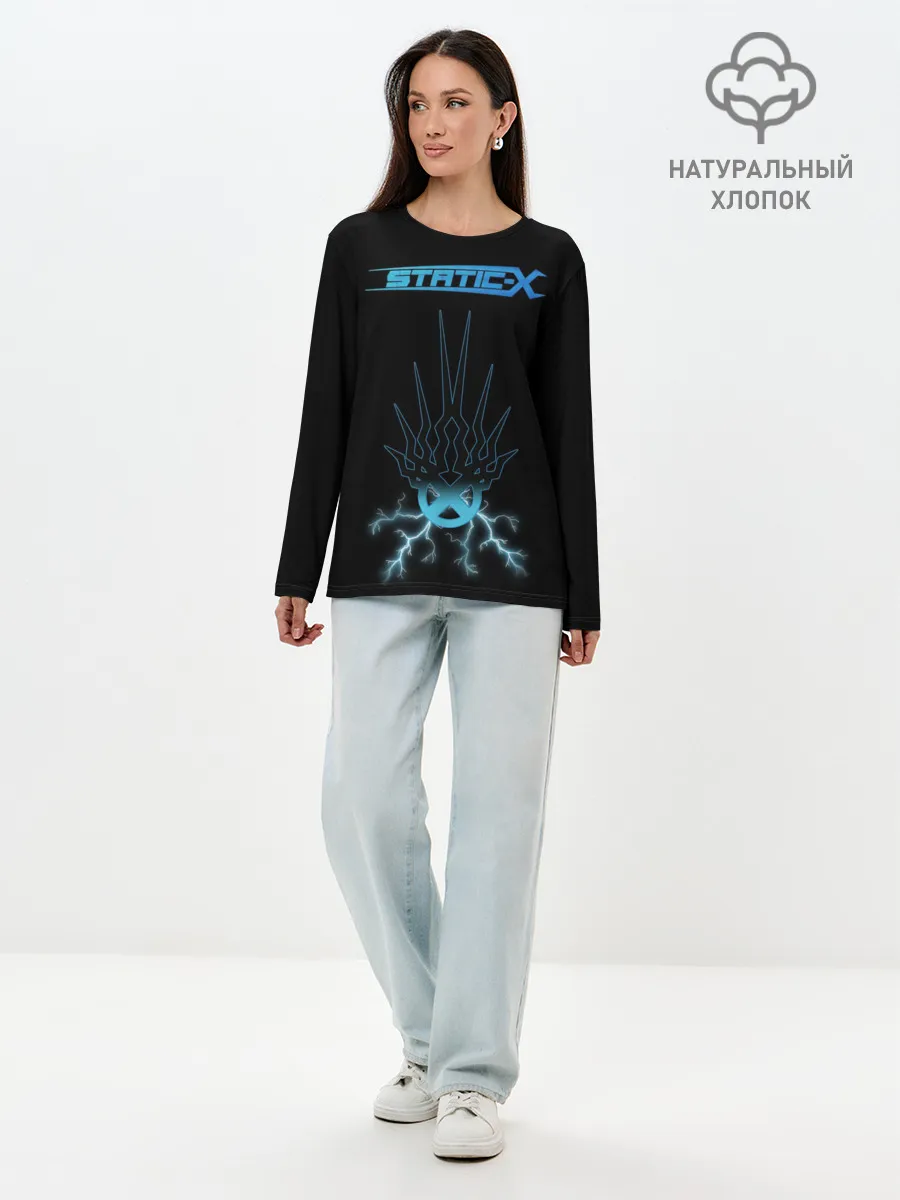 Лонгслив женский. Хлопок / Static-X