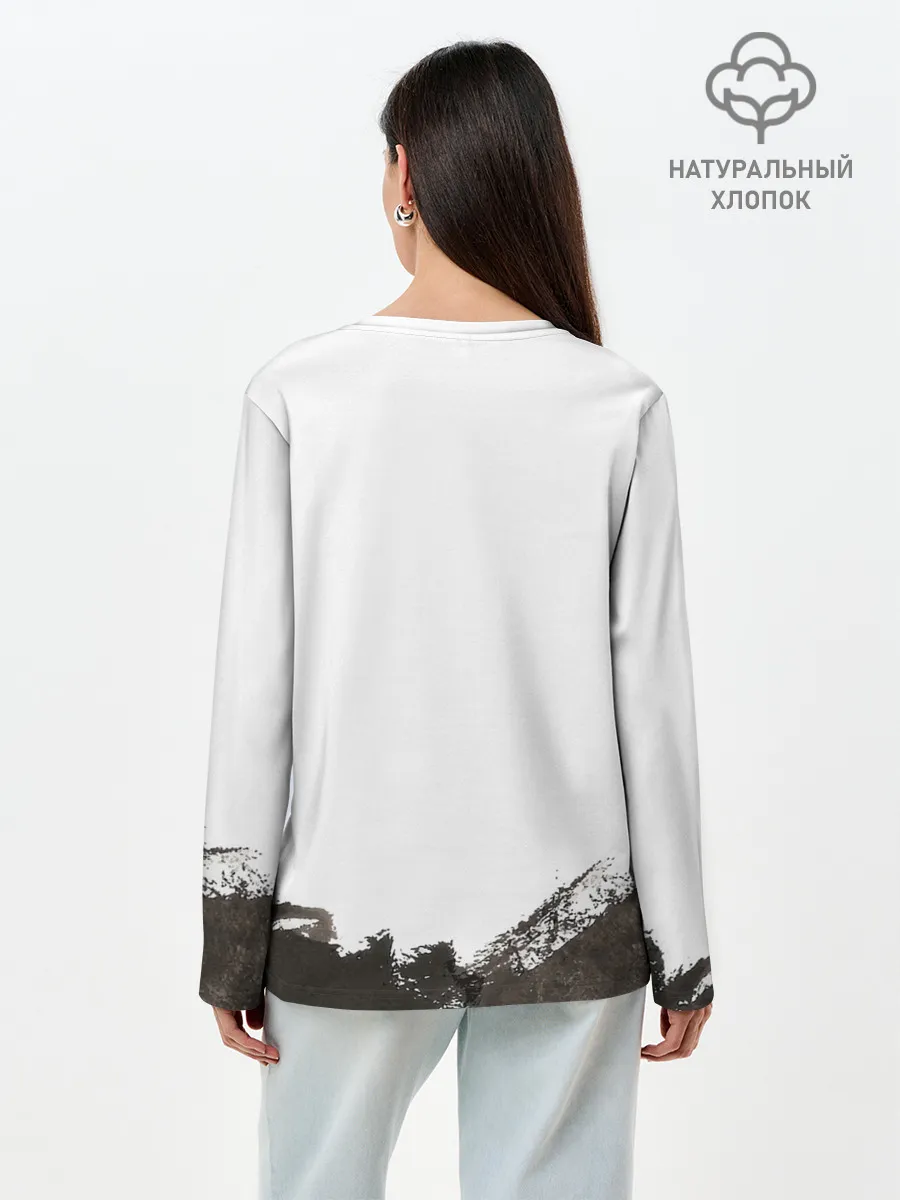 Лонгслив женский. Хлопок / папей гавна