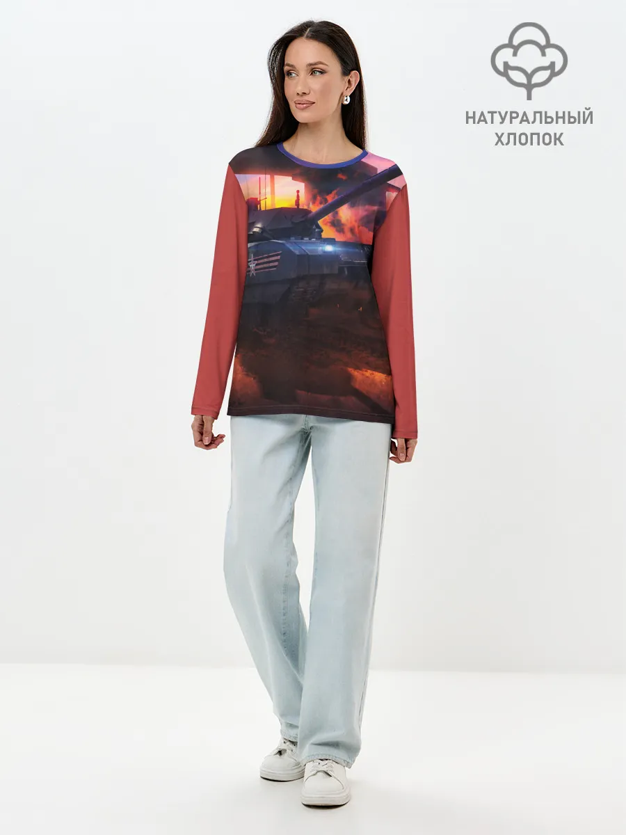 Лонгслив женский. Хлопок / ТАНК