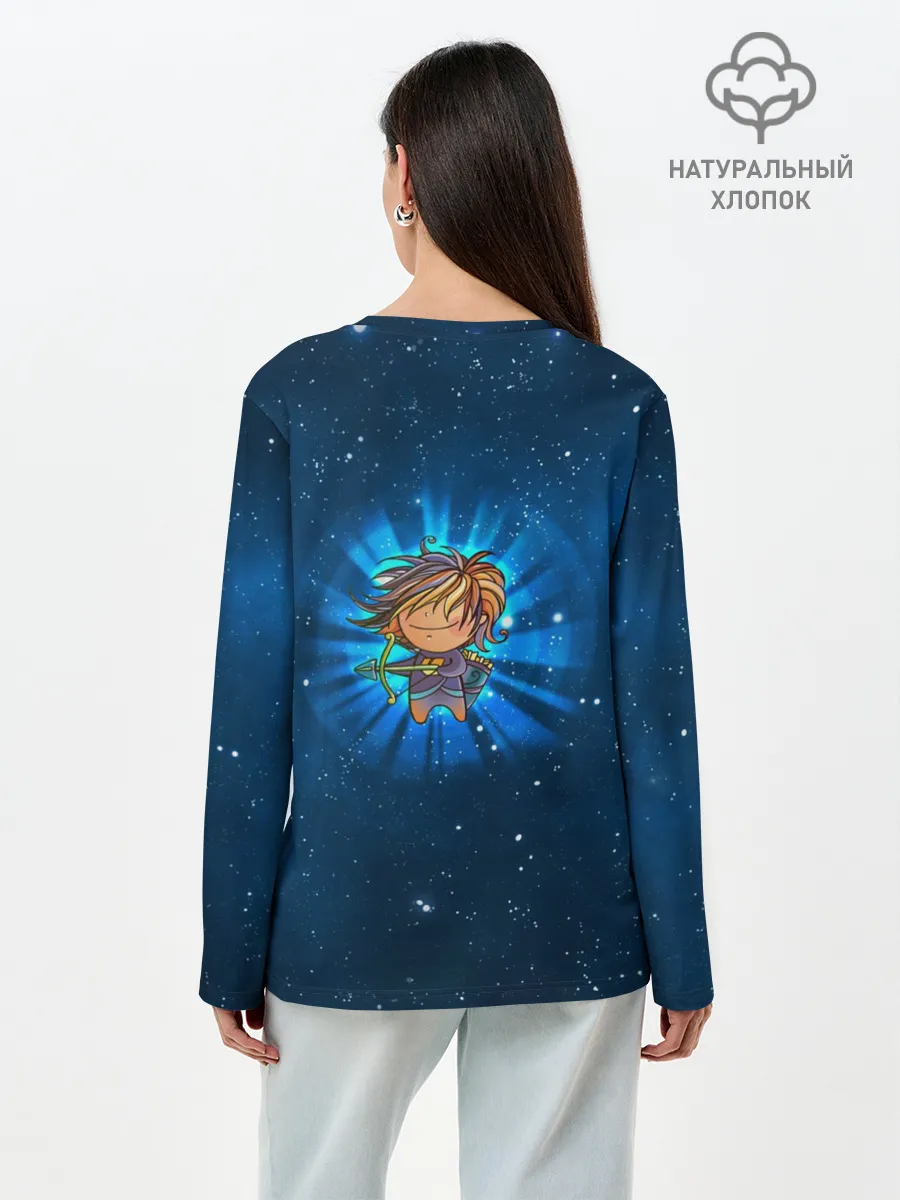 Лонгслив женский. Хлопок / Стрелец