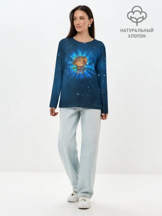 Лонгслив женский. Хлопок / Стрелец