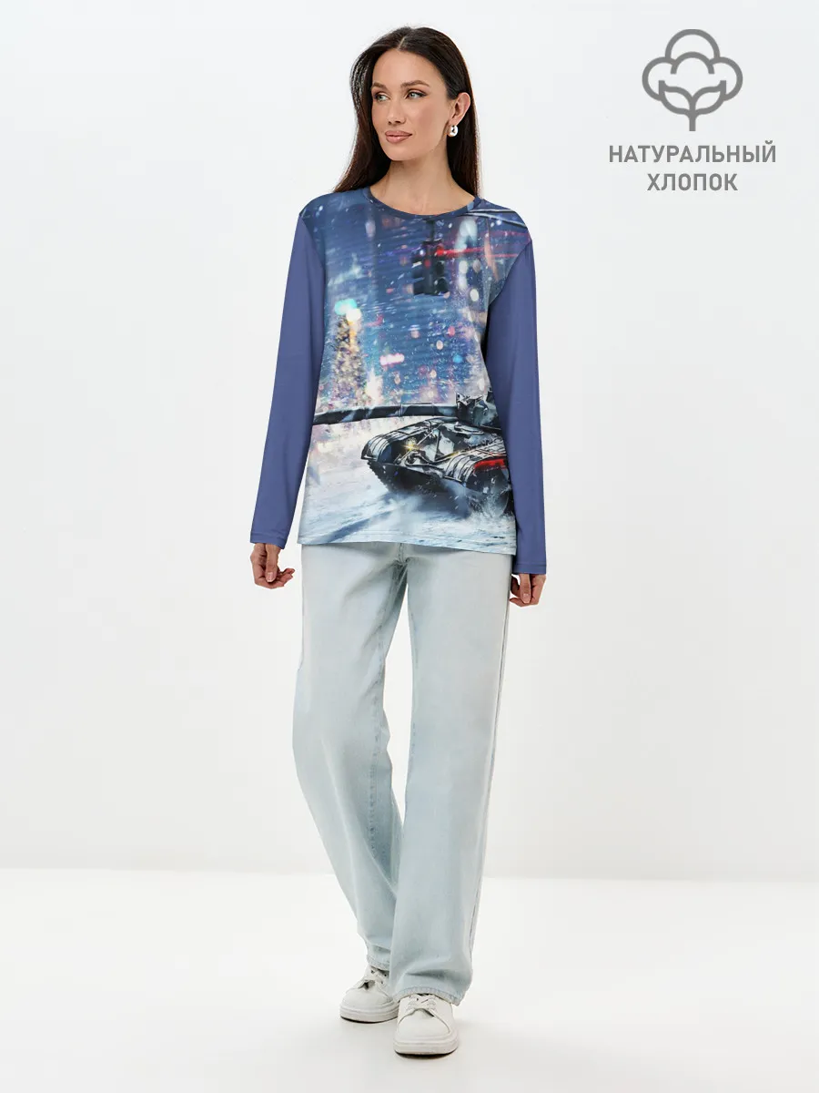 Лонгслив женский. Хлопок / ТАНКИ