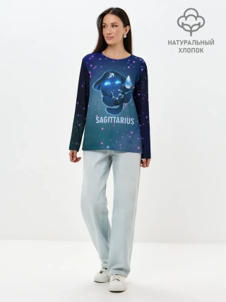 Лонгслив женский. Хлопок / Стрелец