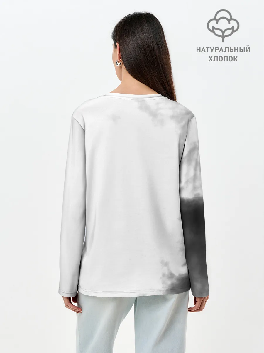 Лонгслив женский. Хлопок / Острые козырьки